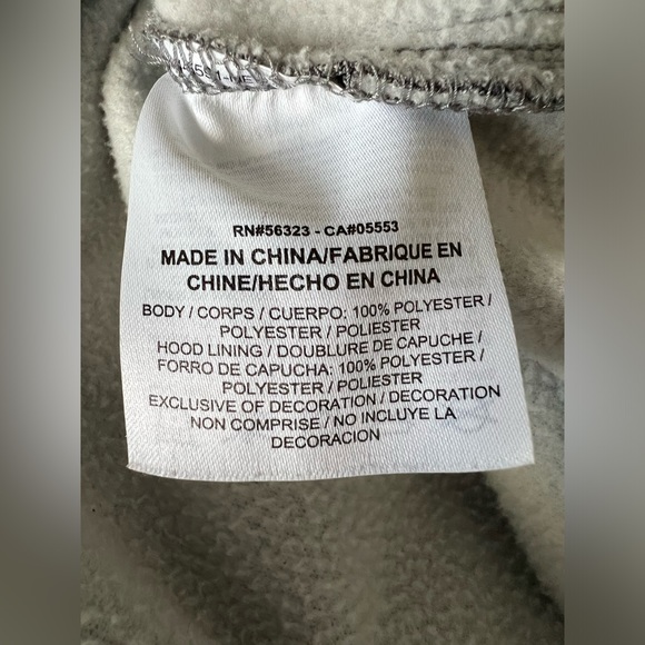 Nike Swoosh Grey Polyester Hoodie Sweatshirt SZ XXL - Picture 5 of 7